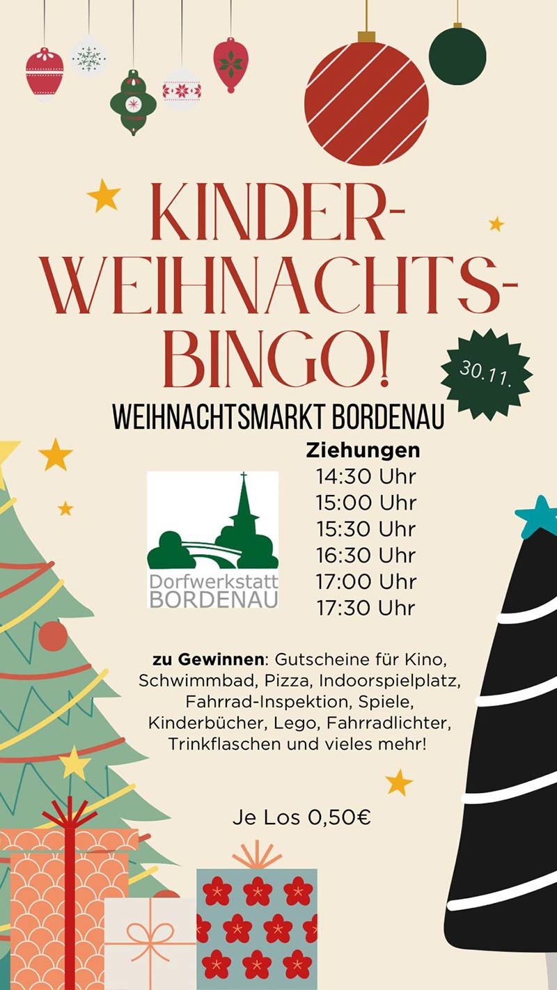 Kinder-Weihnachts-Bingo