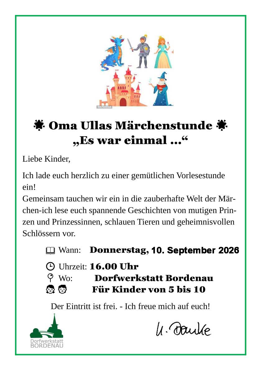 Lesestunde mit Oma