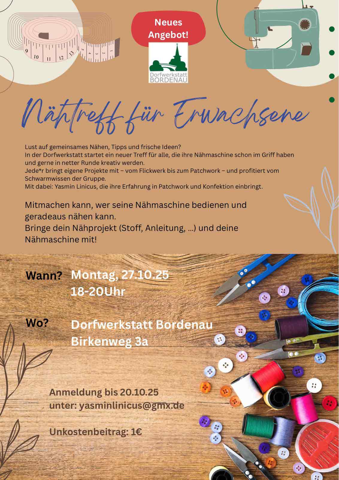 Nähkurs für Erwachsene